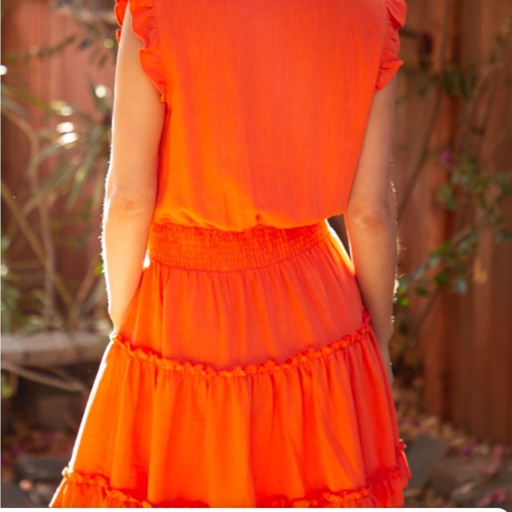 NWT Vibrant Orange Sleeveless Dress - Picture 5 of 6